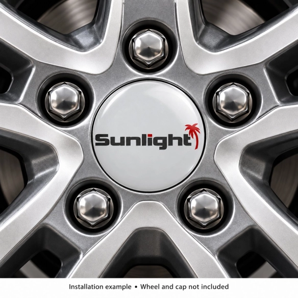 Sunlight Doming-Aufkleber für Nabenkappen – 56 mm – 4er-Set