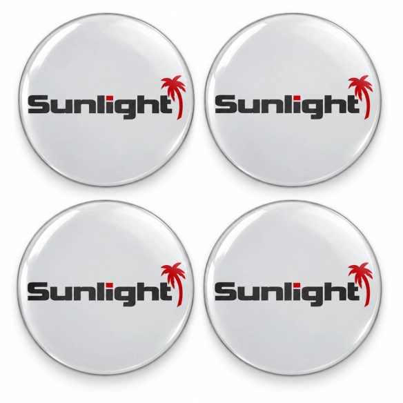 Sunlight Doming-Aufkleber für Nabenkappen – 56 mm – 4er-Set