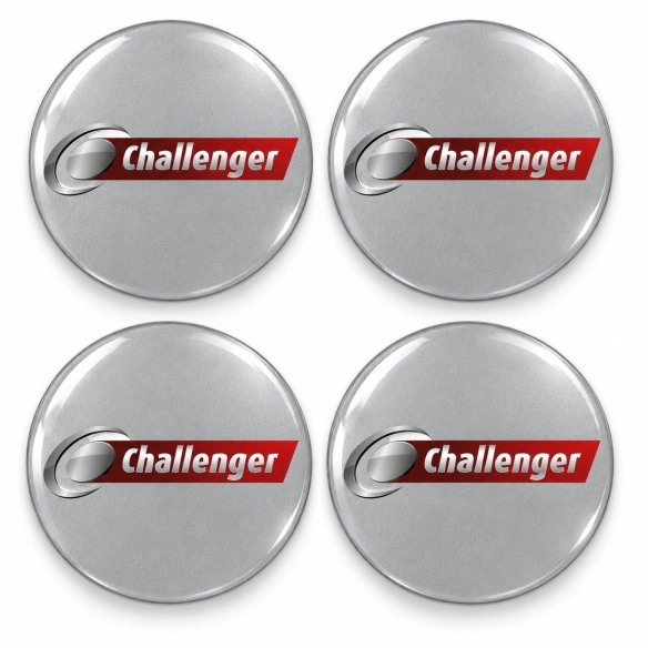 Challenger Doming-Aufkleber für Nabenkappen – 56 mm – 4er-Set