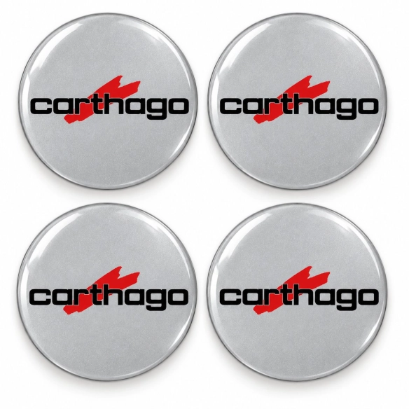Carthago Doming-Aufkleber für Nabenkappen – 56 mm – 4er-Set
