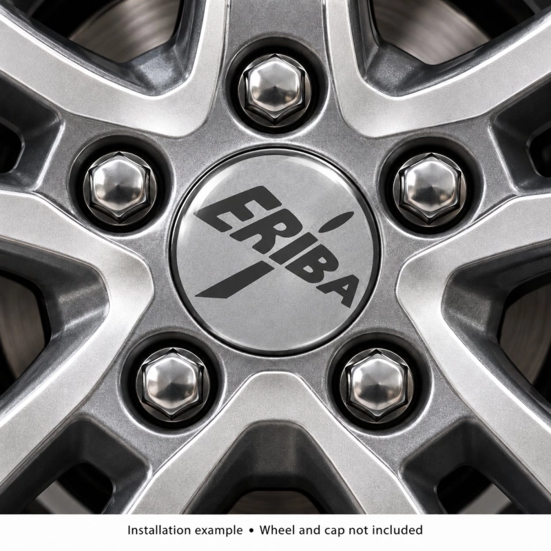 Eriba Doming-Aufkleber für Nabenkappen – 56 mm – 4er-Set
