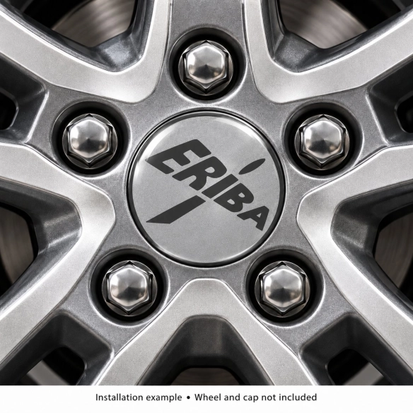 Eriba Doming-Aufkleber für Nabenkappen – 56 mm – 4er-Set