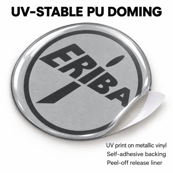 Eriba Doming-Aufkleber für Nabenkappen – 56 mm – 4er-Set