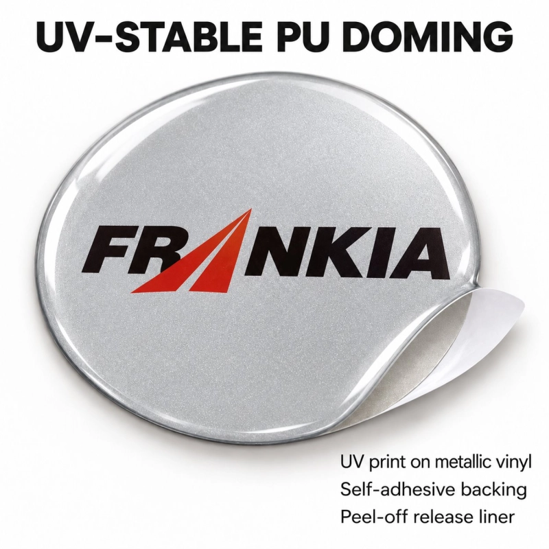 Frankia Doming-Aufkleber für Nabenkappen – 56 mm – 4er-Set