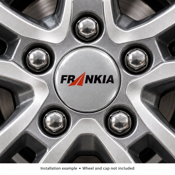 Frankia Doming-Aufkleber für Nabenkappen – 56 mm – 4er-Set