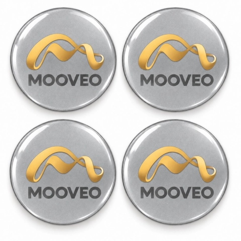 Mooveo Doming-Aufkleber für Nabenkappen – 56 mm – 4er-Set