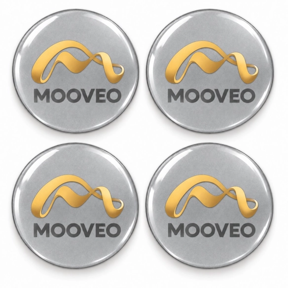 Mooveo Doming-Aufkleber für Nabenkappen – 56 mm – 4er-Set