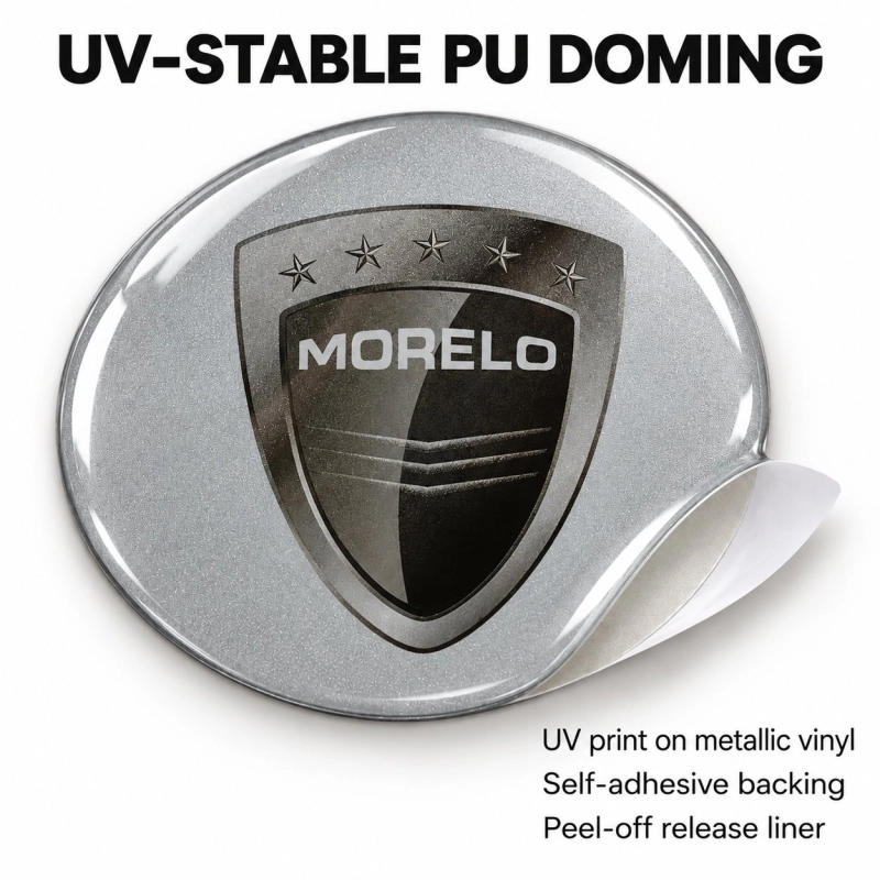 Morelo Doming-Aufkleber für Nabenkappen – 56 mm – 4er-Set