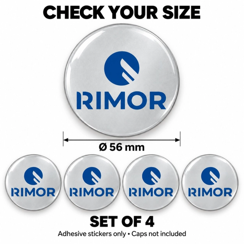 Rimor Doming-Aufkleber für Nabenkappen – 56 mm – 4er-Set