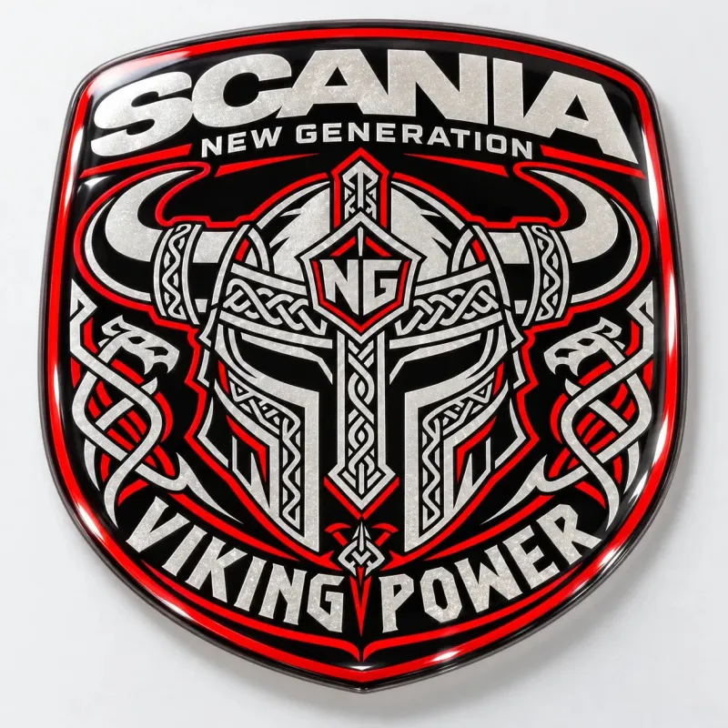 3D-Kabinenemblem für Scania NG – Viking Classic – 90 mm