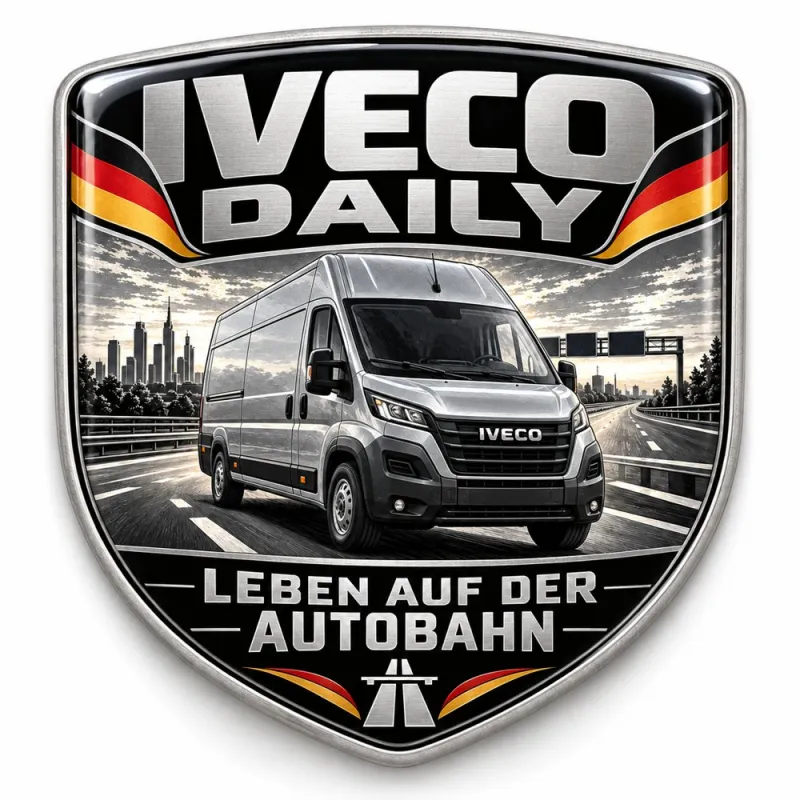 3D-Emblem Heck & Kotflügel für Iveco Daily – Deutschland – 90 mm