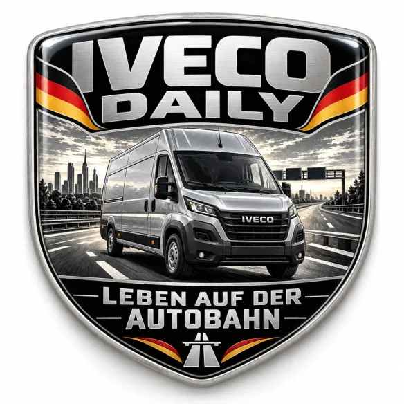 3D-Emblem Heck & Kotflügel für Iveco Daily – Deutschland – 90 mm