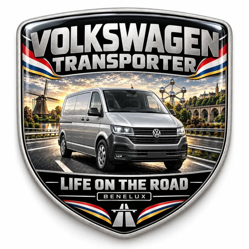 3D-Emblem Heck & Kotflügel für Volkswagen Transporter – Benelux – 90 mm