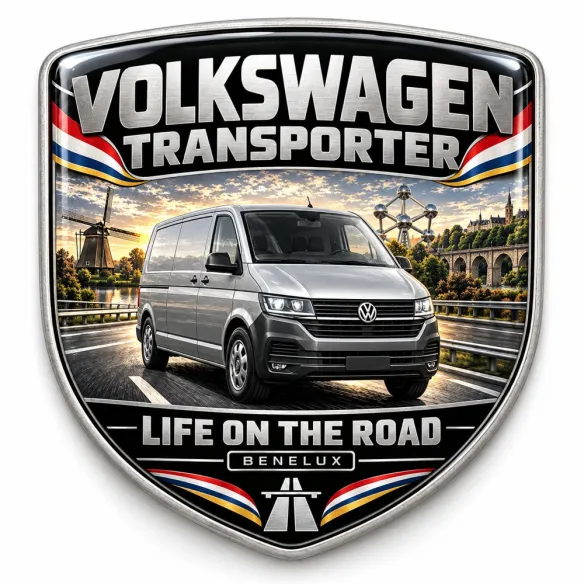 3D-Emblem Heck & Kotflügel für Volkswagen Transporter – Benelux – 90 mm