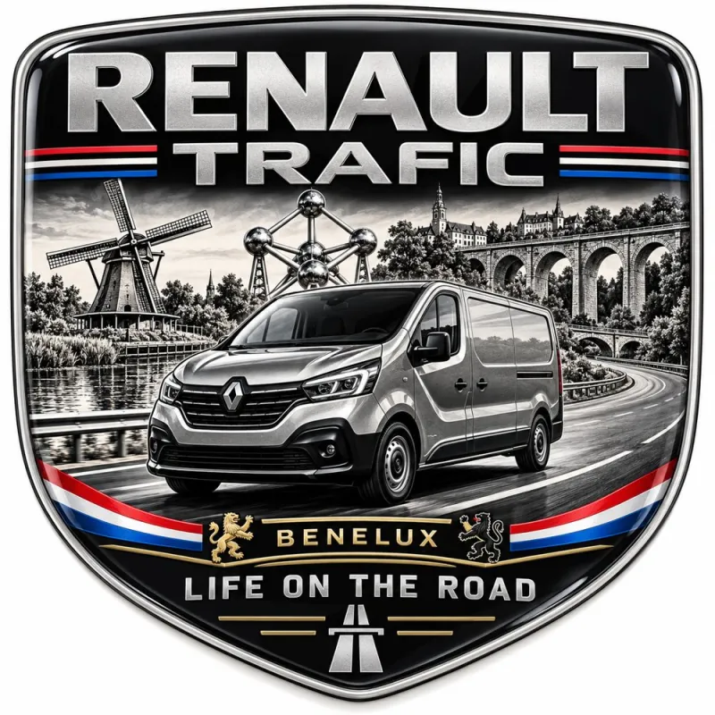 3D-Emblem Heck & Kotflügel für Renault Trafic – Benelux – 90 mm