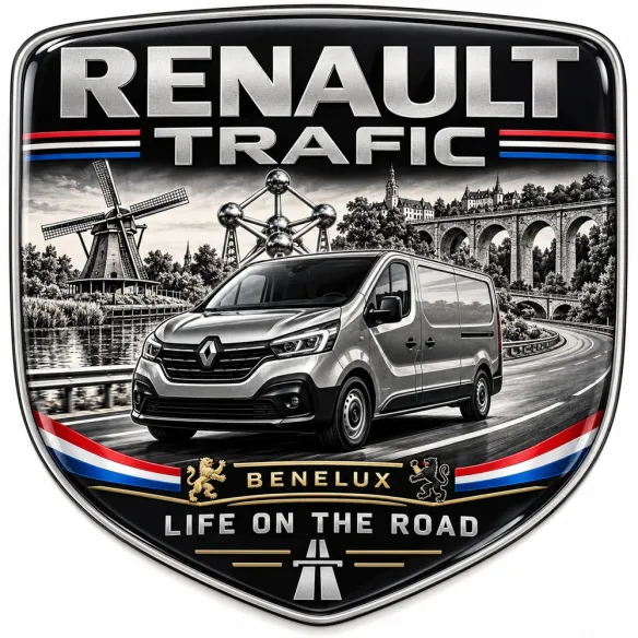 3D-Emblem Heck & Kotflügel für Renault Trafic – Benelux – 90 mm