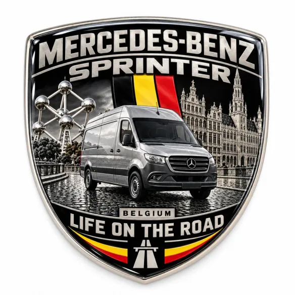 3D-Emblem Heck & Kotflügel für Mercedes-Benz Sprinter – Belgien – 90 mm