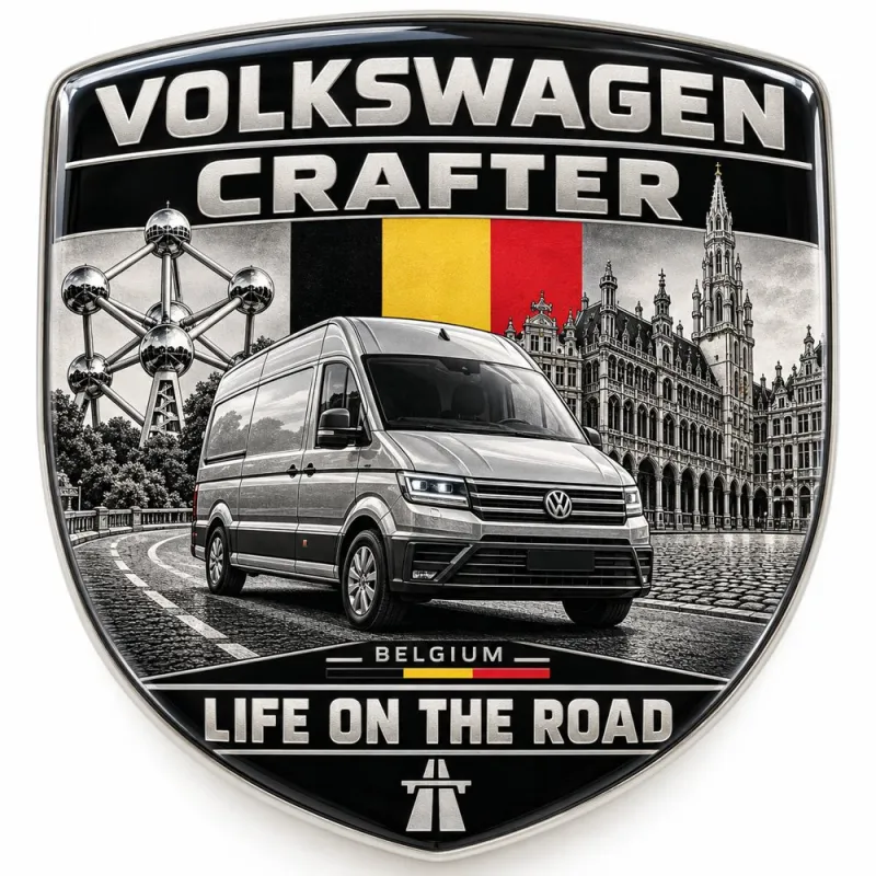 3D-Emblem Heck & Kotflügel für Volkswagen Crafter – Belgien – 90 mm