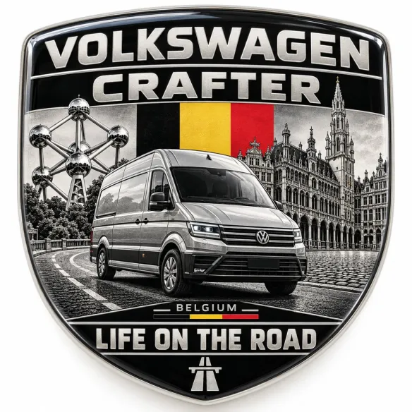3D-Emblem Heck & Kotflügel für Volkswagen Crafter – Belgien – 90 mm