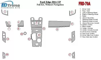Ford Edge 2011-UP BD innenausstattung armaturendekor cockpit dekor - 1- Cockpit Dekor Innenraum
