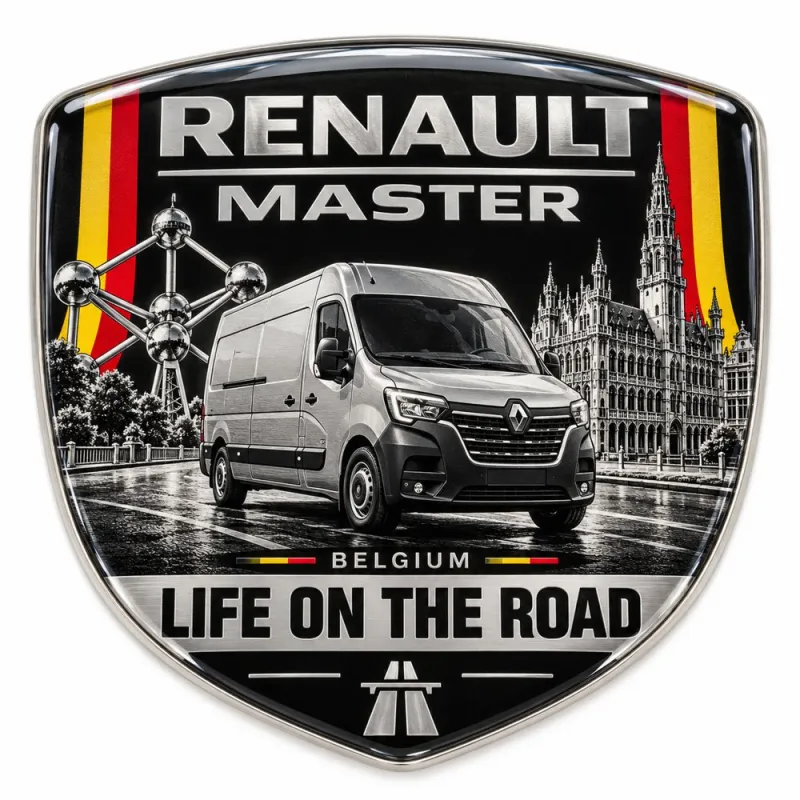 3D-Emblem Heck & Kotflügel für Renault Master – Belgien – 90 mm