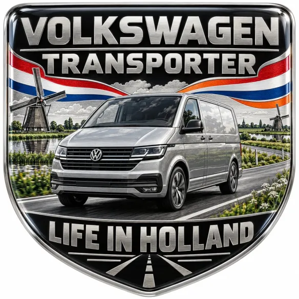 3D-Emblem Heck & Kotflügel für Volkswagen Transporter – Niederlande – 90 mm