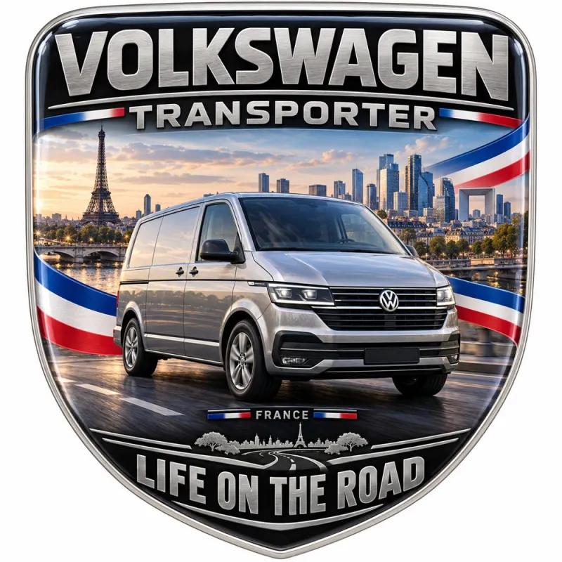 3D-Emblem Heck & Kotflügel für Volkswagen Transporter – Frankreich – 90 mm