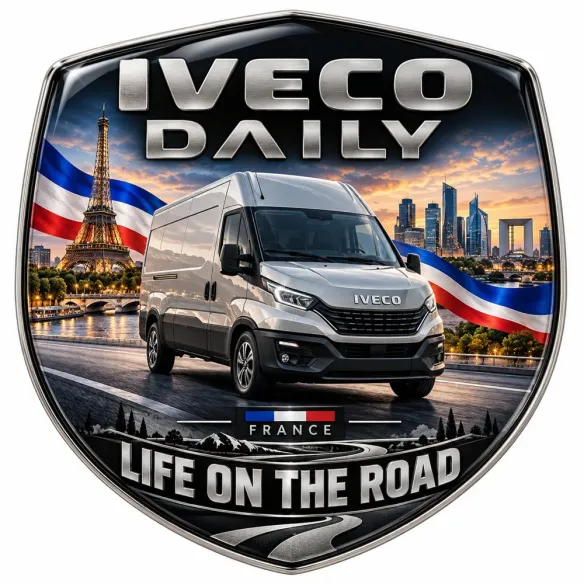 3D-Emblem Heck & Kotflügel für Iveco Daily – Frankreich – 90 mm