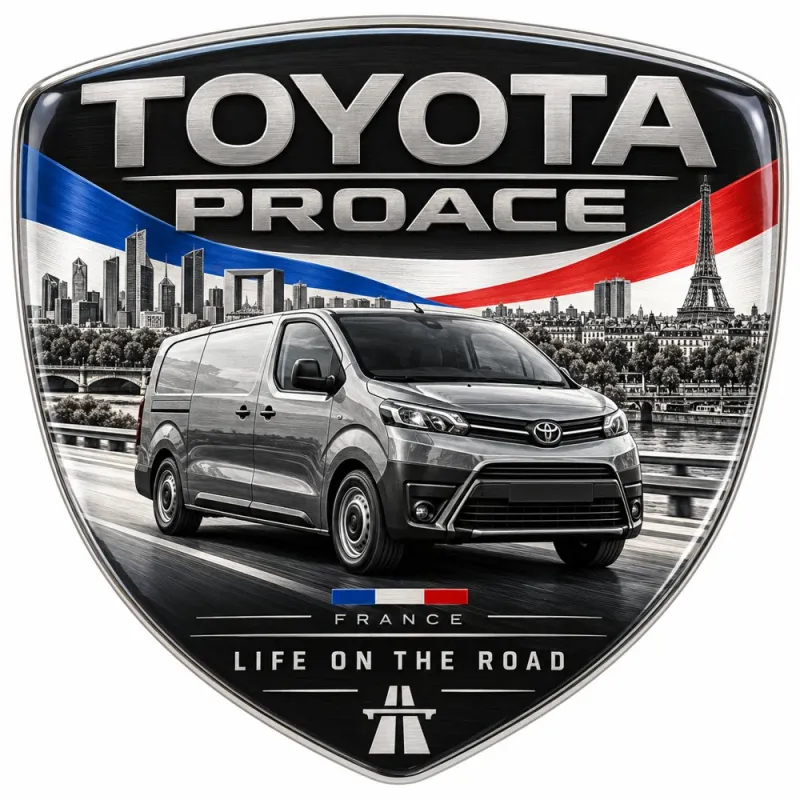 3D-Emblem Heck & Kotflügel für Toyota Proace – Frankreich – 90 mm
