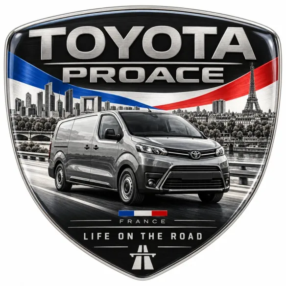 3D-Emblem Heck & Kotflügel für Toyota Proace – Frankreich – 90 mm