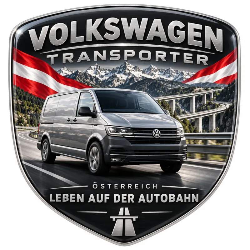 3D-Emblem Heck & Kotflügel für Volkswagen Transporter – Österreich – 90 mm
