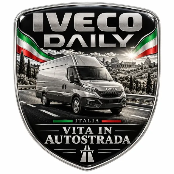 3D-Emblem Heck & Kotflügel für Iveco Daily – Italien – 90 mm