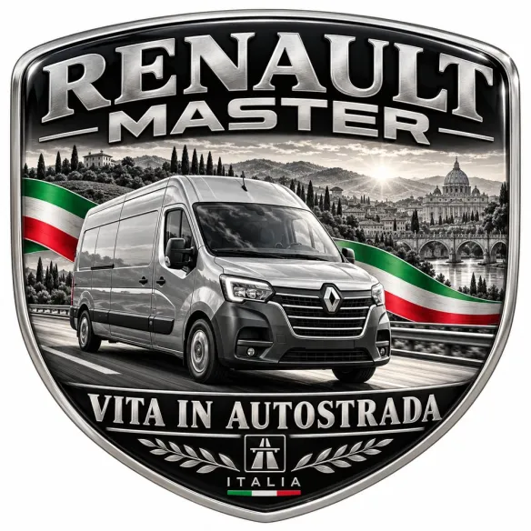 3D-Emblem Heck & Kotflügel für Renault Master – Italien – 90 mm