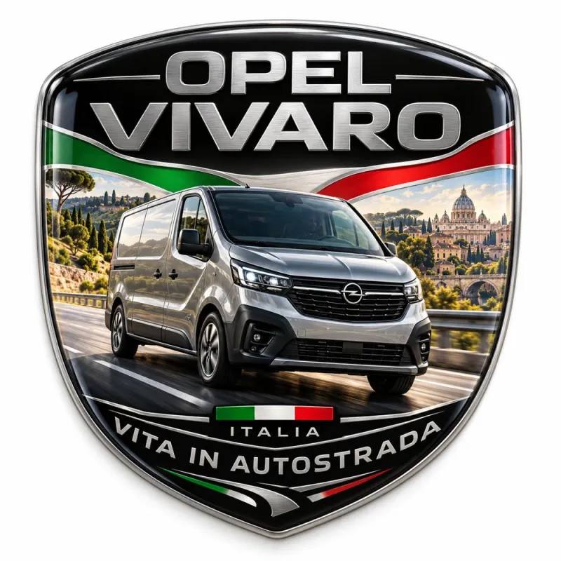 3D-Emblem Heck & Kotflügel für Opel Vivaro – Italien – 90 mm