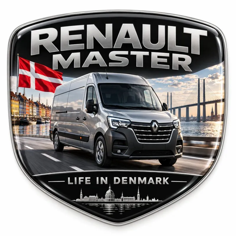 3D-Emblem Heck & Kotflügel für Renault Master – Dänemark – 90 mm
