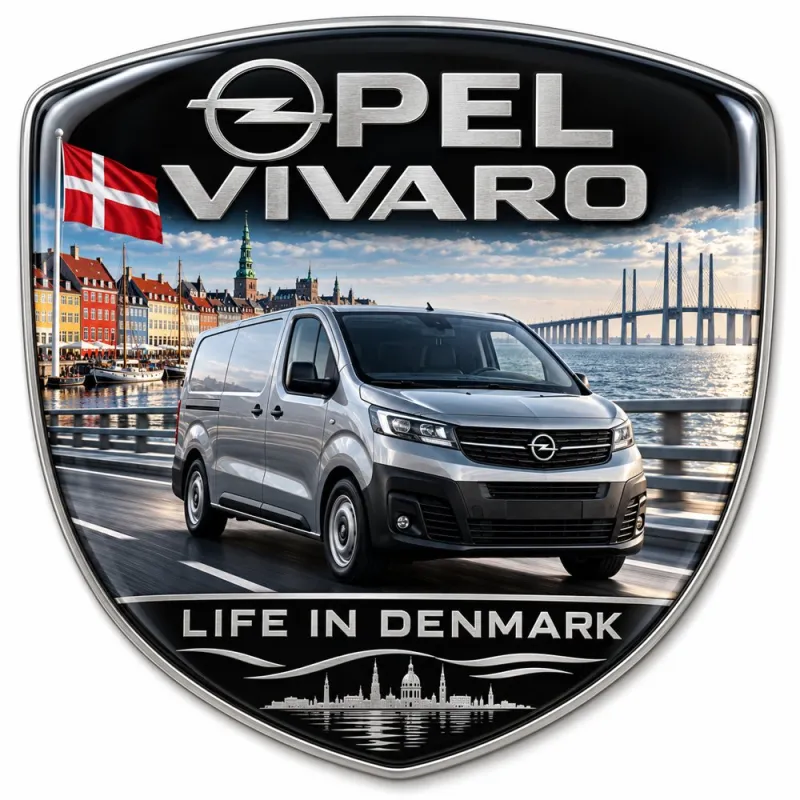 3D-Emblem Heck & Kotflügel für Opel Vivaro – Dänemark – 90 mm