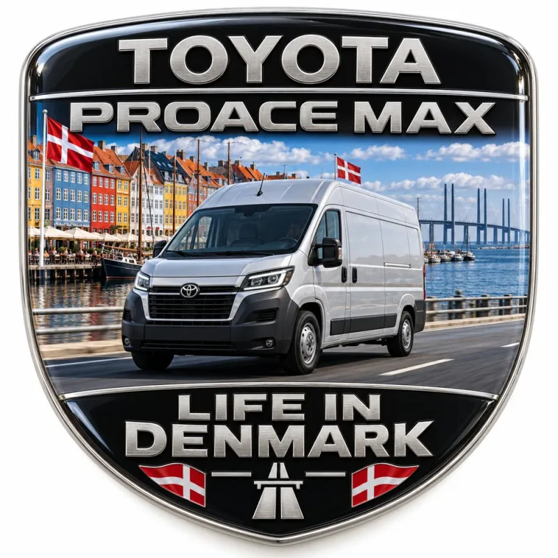 3D-Emblem Heck & Kotflügel für Toyota Proace Max – Dänemark – 90 mm