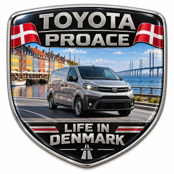 3D-Emblem Heck & Kotflügel für Toyota Proace – Dänemark – 90 mm