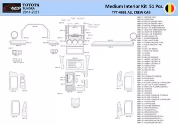 Toyota Tundra 2014-2021 Mittelkonsole Armaturendekor WHZ Cockpit Dekor 51 Teilige