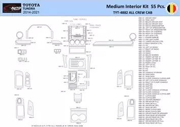 Toyota Tundra 2014-2021 Mittelkonsole Armaturendekor WHZ Cockpit Dekor 55 Teilige - 1- Cockpit Dekor Innenraum