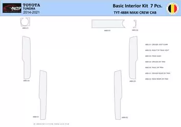 Toyota Tundra 2014-2021 Mittelkonsole Armaturendekor WHZ Cockpit Dekor 7 Teilige - 1- Cockpit Dekor Innenraum