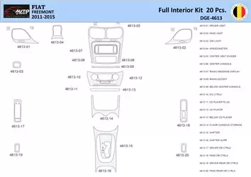 Fiat Freemont 2011-2015 Mittelkonsole Armaturendekor WHZ Cockpit Dekor 20 Teilige