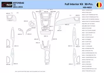 Hyundai i40 2011-2015 Mittelkonsole Armaturendekor WHZ Cockpit Dekor 30 Teilige - 1- Cockpit Dekor Innenraum