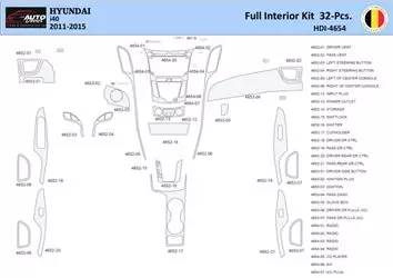 Hyundai i40 2011-2015 Mittelkonsole Armaturendekor WHZ Cockpit Dekor 32 Teilige - 1- Cockpit Dekor Innenraum