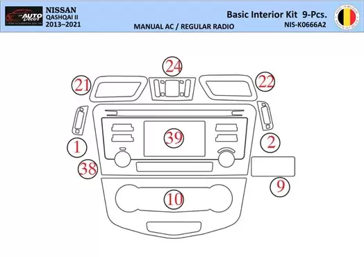 Nissan Qashqai 2018 Mittelkonsole Armaturendekor WHZ Cockpit Dekor 9 Teilige Nissan Qashqai 2018 Mittelkonsole Armaturendekor WHZ Cockpit Dekor 9 Teilige