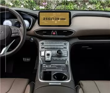 Hyundai Palisade 2018 - Present Multimedia 10,25" DisplayschutzGlass Kratzfest Anti-Fingerprint Transparent - 1- Cockpit Dekor I