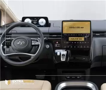 Hyundai Sonata 2019 - Present Digital Speedometer 12,3" DisplayschutzGlass Kratzfest Anti-Fingerprint Transparent