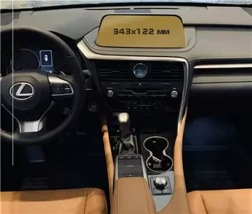 Lexus RX 2019 - Present Multimedia 8" DisplayschutzGlass Kratzfest Anti-Fingerprint Transparent