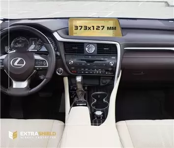 Lexus RX 2015 - 2019 Multimedia 12,3" DisplayschutzGlass Kratzfest Anti-Fingerprint Transparent - 1- Cockpit Dekor Innenraum