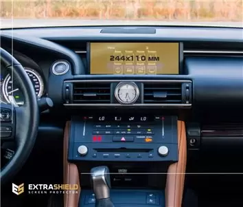 Lexus RC 2014 - Present Multimedia 7 DisplayschutzGlass Kratzfest Anti-Fingerprint Transparent - 1- Cockpit Dekor Innenraum